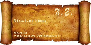 Nicolau Emma névjegykártya